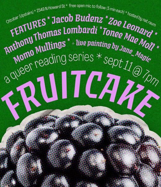 Featured Poet, Fruitcake Reading Series