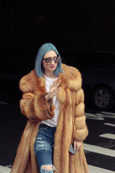 outside Georgine at New York Fashion Week FW17