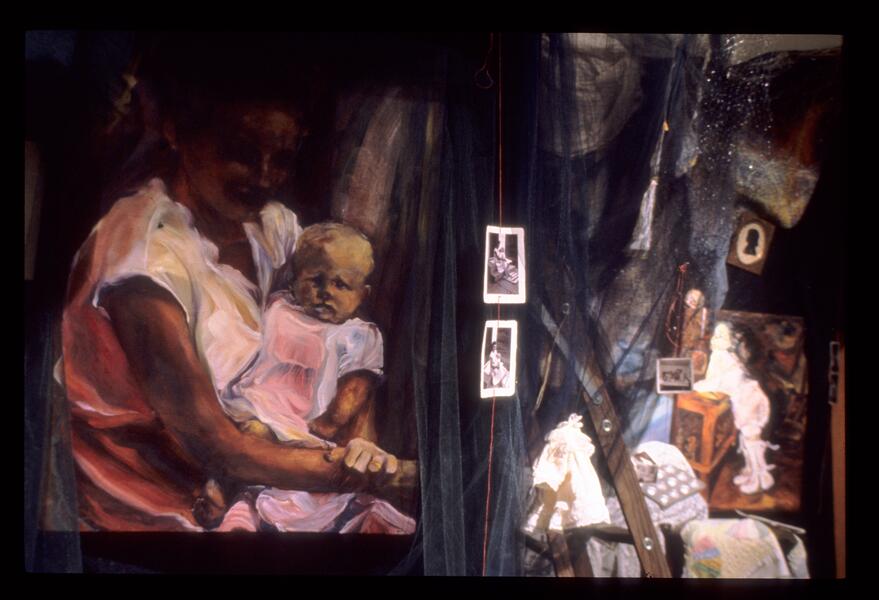 Installation of a Record of Baby's Days, multiple media and found object, Dadian Gallery, 2000