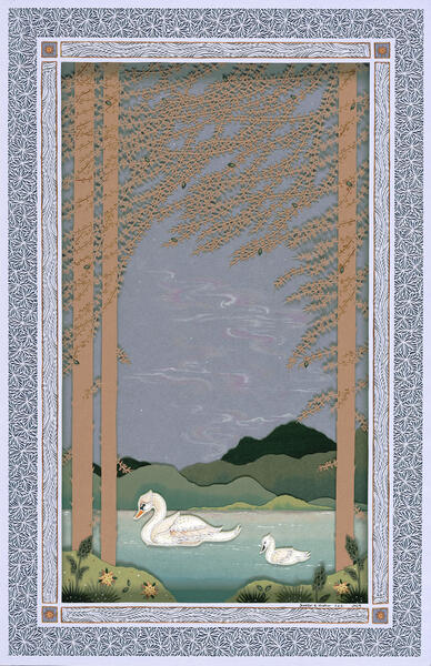 Lakefront with Swans