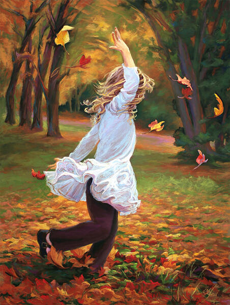 Autumn’s Delight: 24 x 18 inches, soft pastel painting on pastelbord