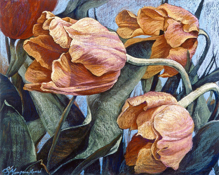 Gentle Whisper: 22 x 30 inches, soft pastel painting on paper