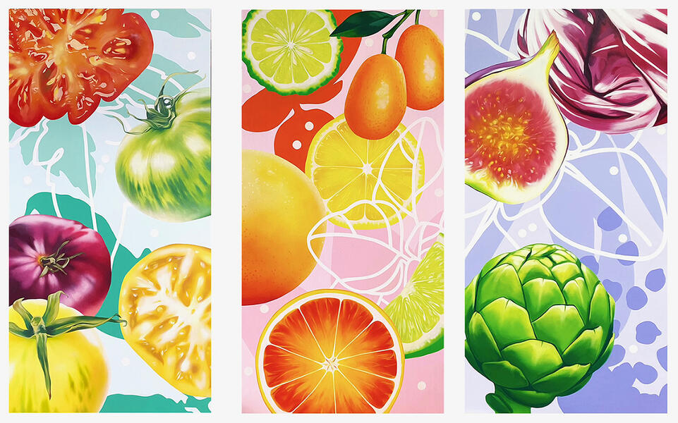 US Botanic Gardens, Close up of Three Panels