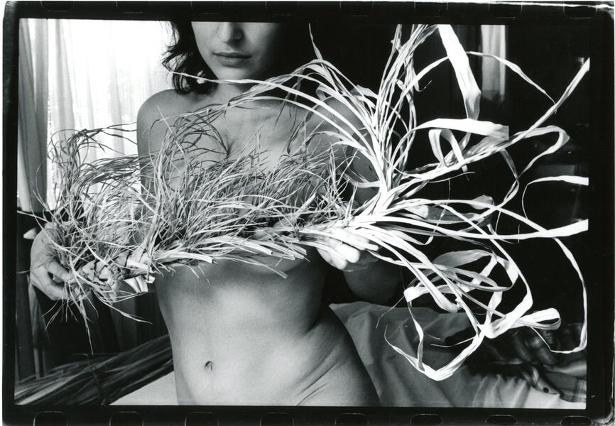 Mia with Dried Plant