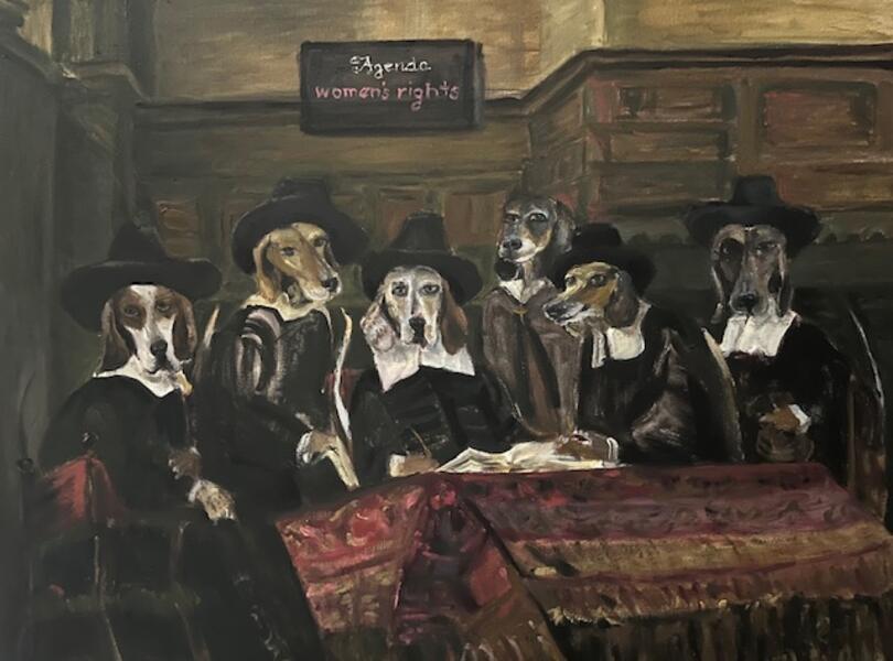 Missing at the Table (After painting by Rembrandt)