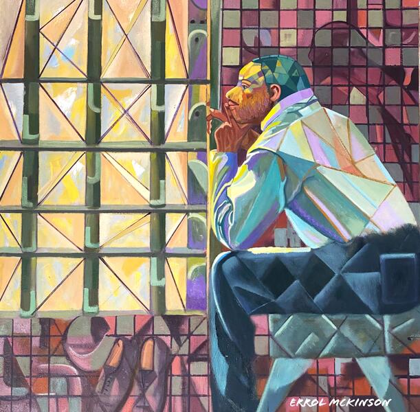 Modern Art Meets Cubism - Dr. King From His Jail Cell