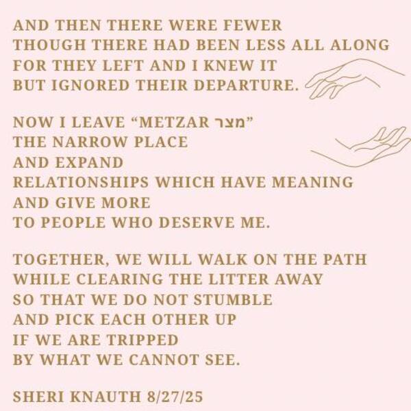 In the Metzar - narrow places 