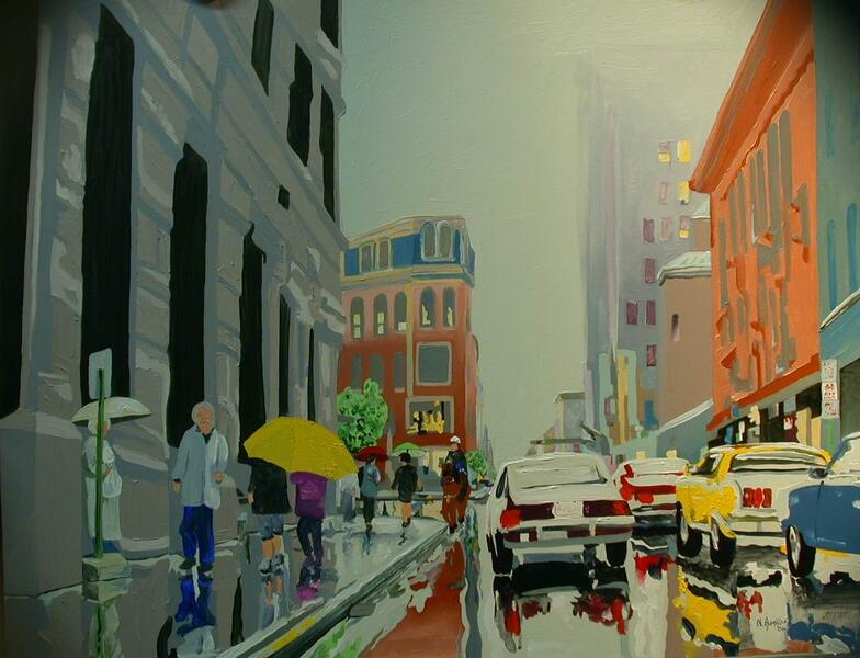 RAINY VIEW OF NORTH CHARLES STREET