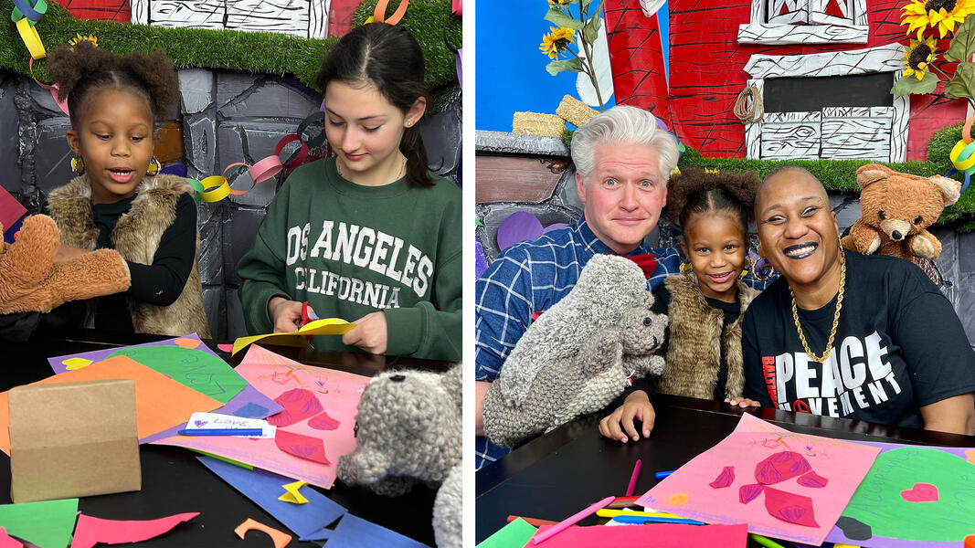 Behind the scenes during filming of Acceptance Is Love