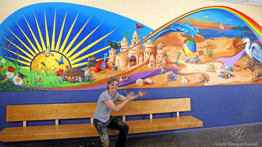 Severna Park Elementary School Arts in Education Mural: Sun on the Severn