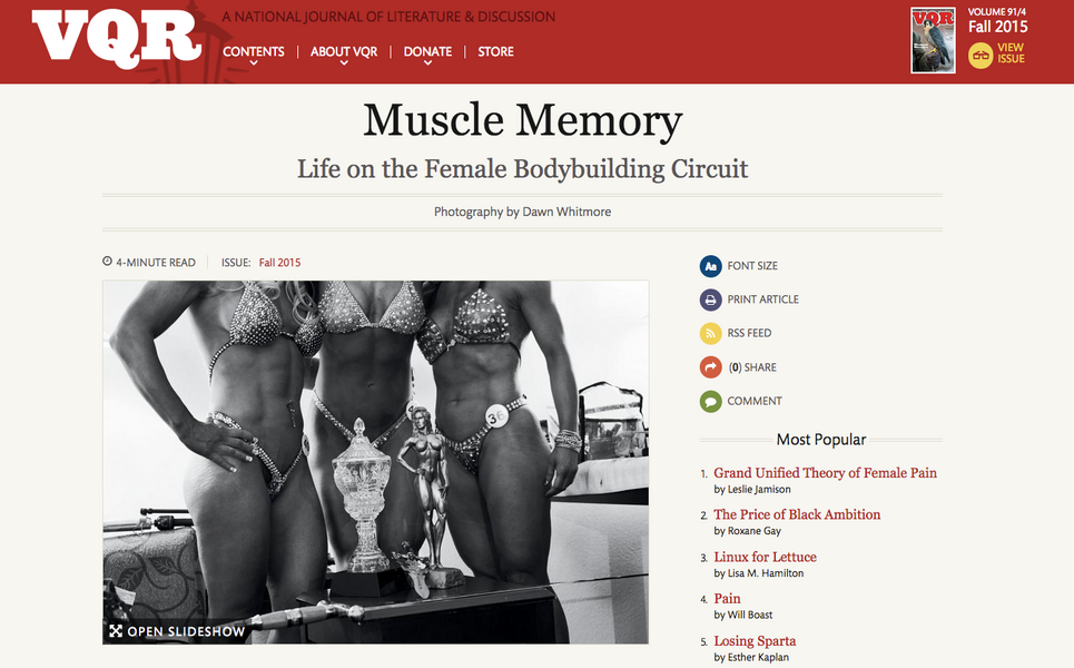 Virginia Quarterly Review, Muscle Memory