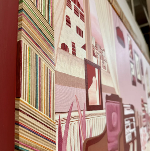 Detail, Skateboard Marquetry Frame