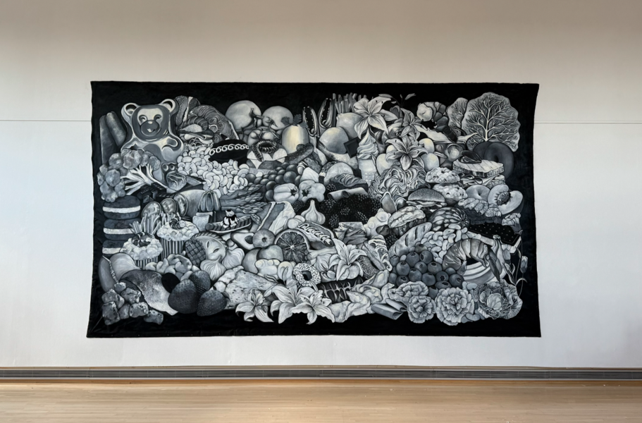 Still life I (Grocery Series), 120.0 x 216.0 inches, oil on canvas, Kay Gallery at BlackRock Center for the Arts