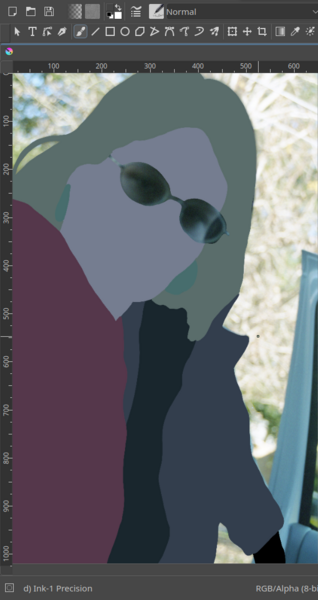 Screenshot of work within Krita (open source drawing and animation software)