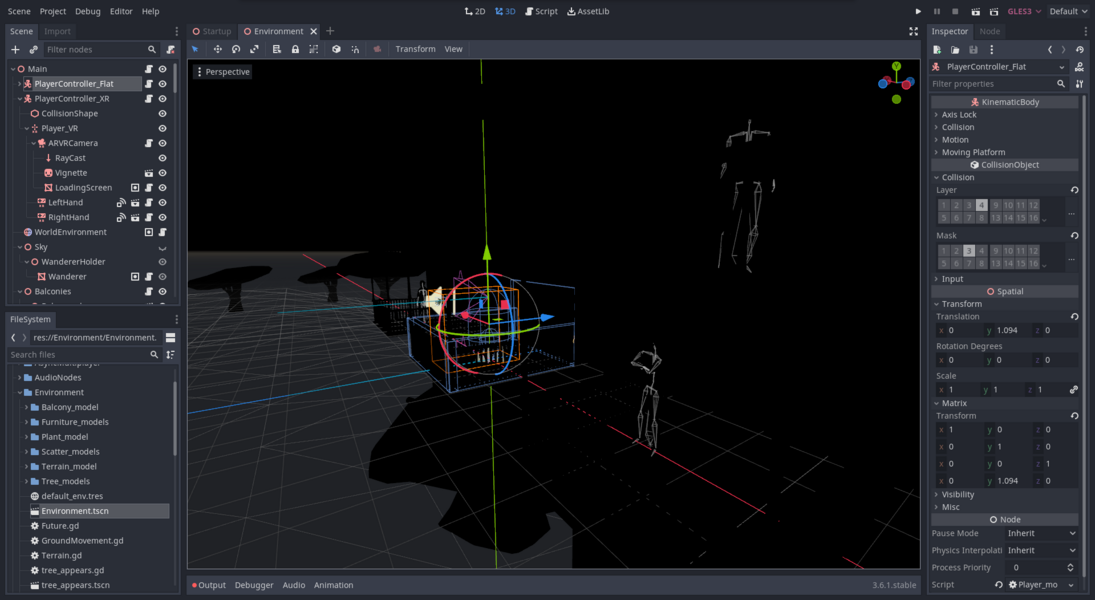 Screenshot from within the game editor