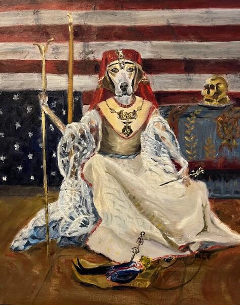 The Sorceress (After painting by Hugues Merle)