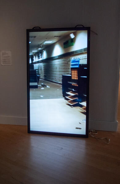 Abandoned media store inside the abandoned Owings Mills Mall in MD