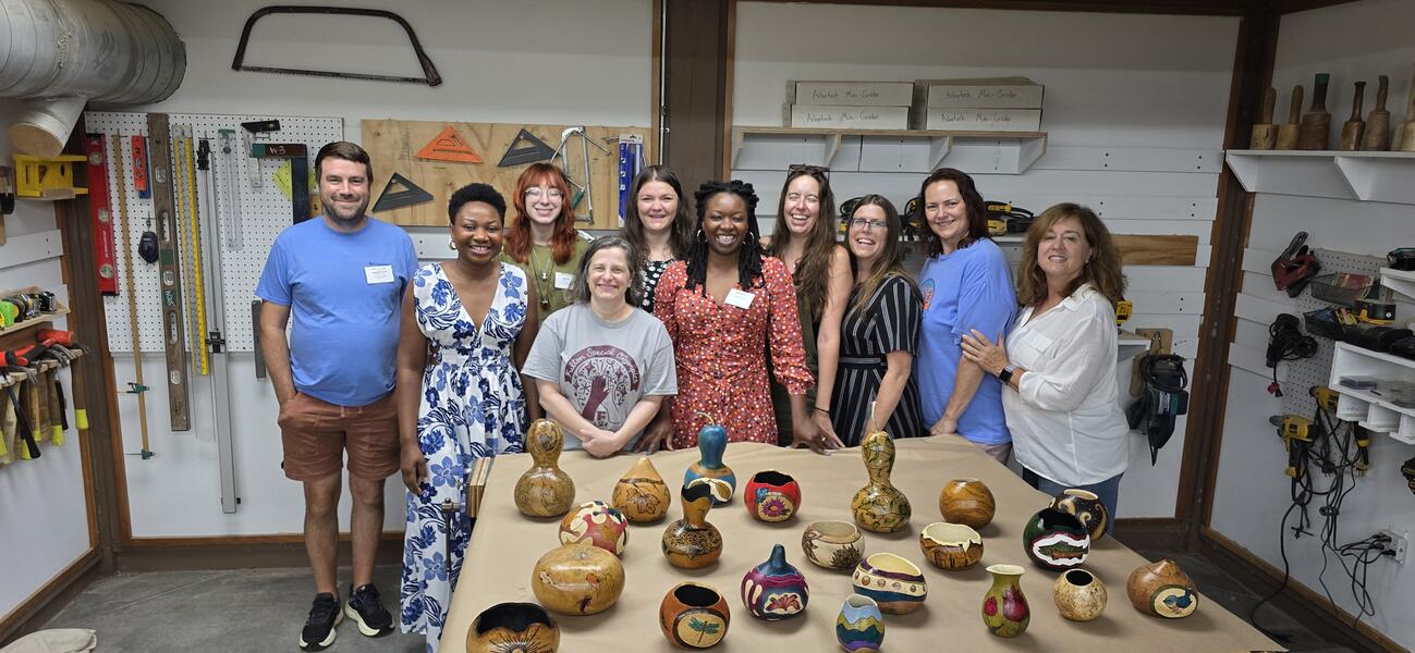 Trustina and Her Students Posing for a Photo at Arrowmont School of Arts and Crafts, July, 2025