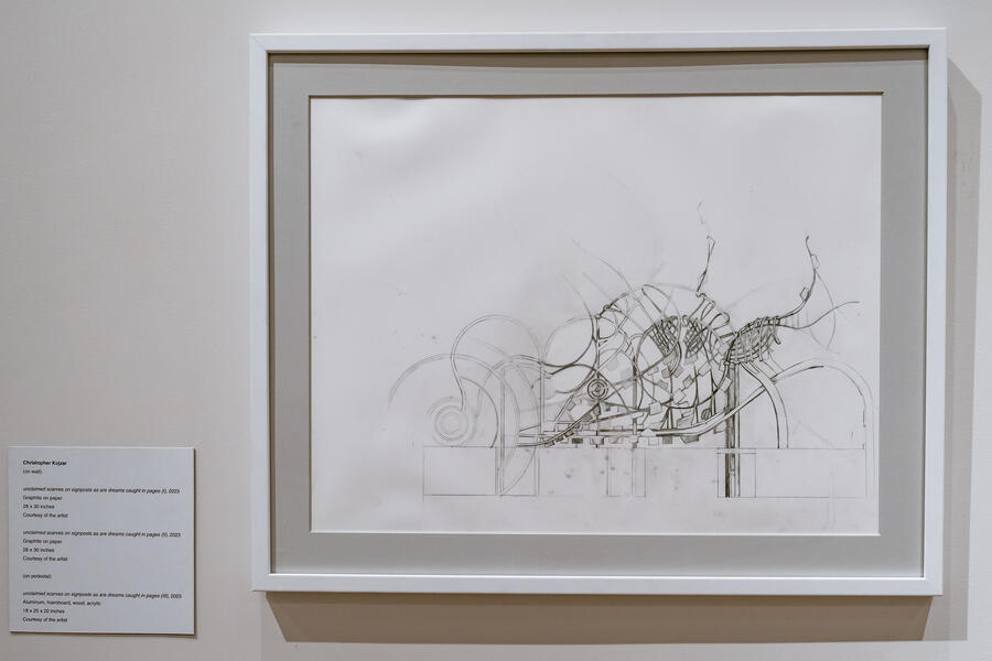 Unclaimed scarves on signposts as are dreams caught in pages (I)