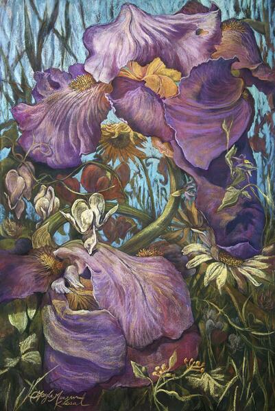 Whispering Winds: 60 × 40 inches, soft pastel painting on paper