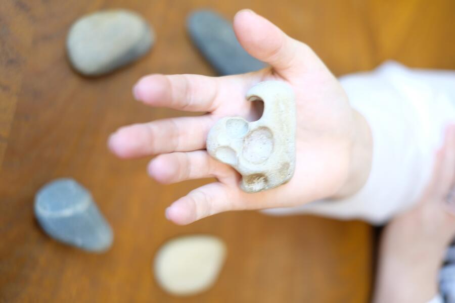 A stone in the hand