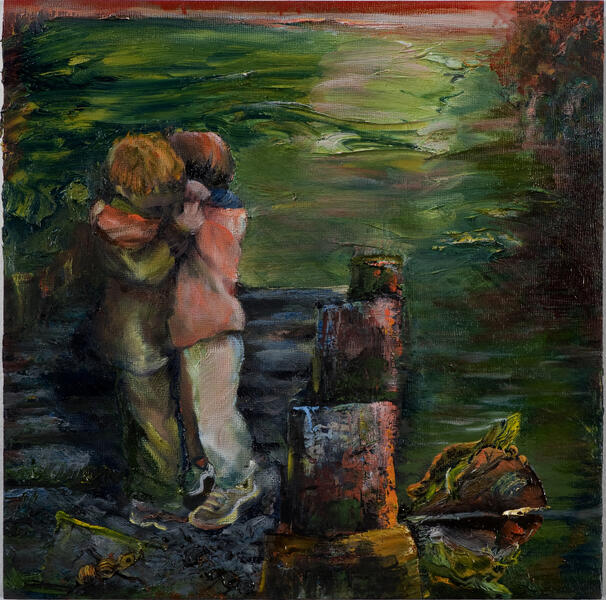 Benny the Brave, 2016, 12 x12 x 1 oil on panel