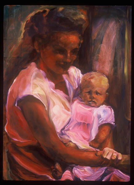 Suburban Mother 1999, 30 x 22 x 1 oil on panel