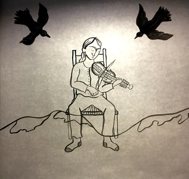 The Hardingfele and the Mystical Process of Tune Transmission (crankie still)