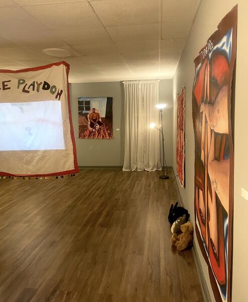 Parallel Play installation at Night Owl Gallery