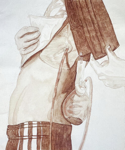 self portrait with drains