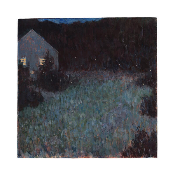 the side yard at night