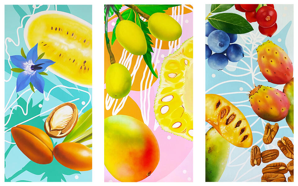 US Botanic Gardens, Close up of Three Panels