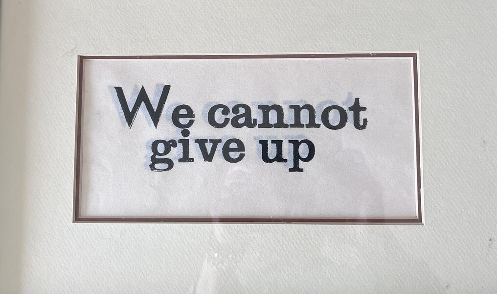 We Cannot Give Up