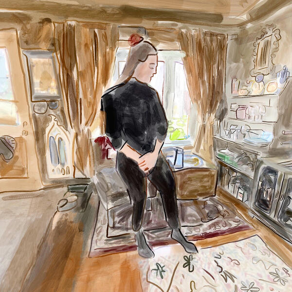 Rebecca at the start of the pandemic