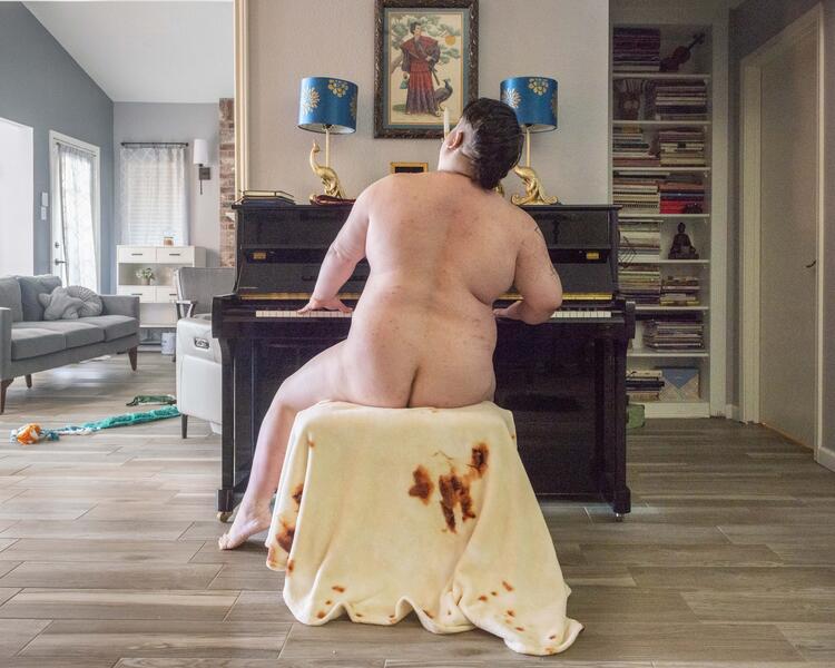 Playing Piano at Gary's House in Rowlett, Texas