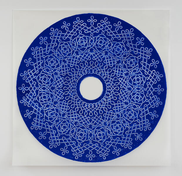 Celestial Body-ody-ody series, Dürer Knot, Ultramarine, 2023