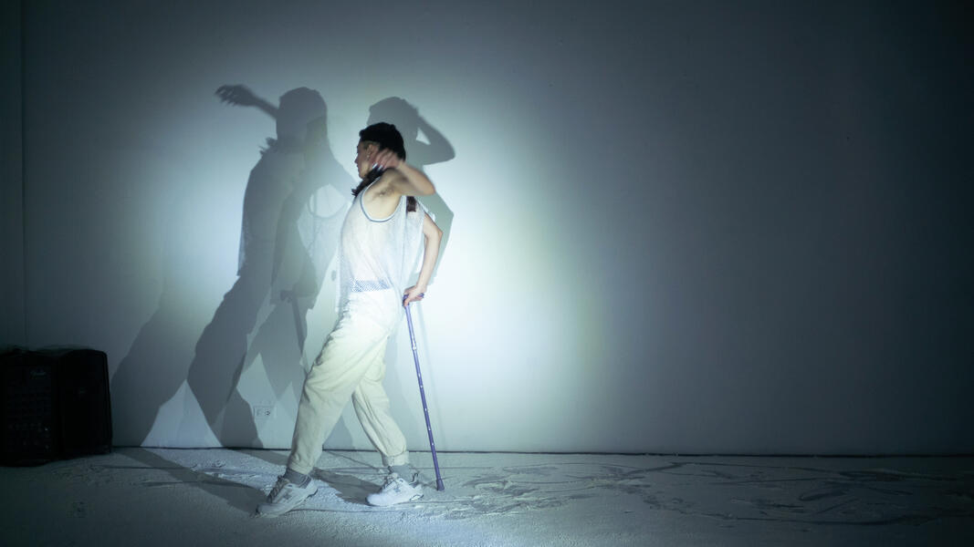 Follow My Tracks, 2020. 3 min excerpt of a 12 min performance, 3 day rest period. 