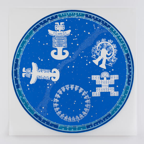 Celestial Body-ody-ody series, Golden Objects, Ultramarine, 2023