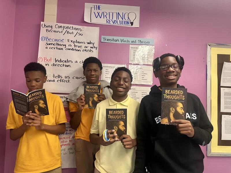 Students enjoying the book before affirmation and mantra workshop