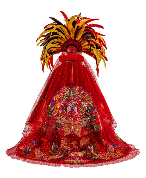 Regalia, Moscas Brillantes (Rojo), 2025, back view