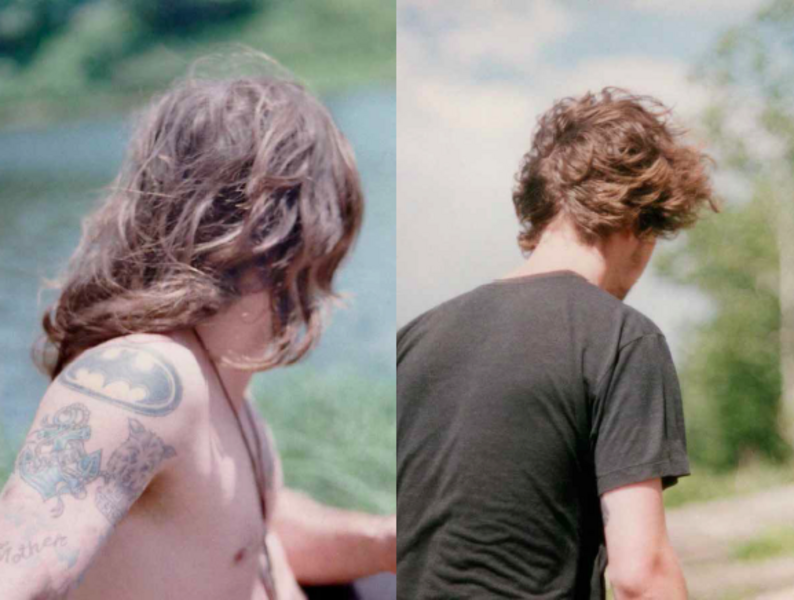 Portraits of Two Friends while Swimming on a Trip to West Virginia