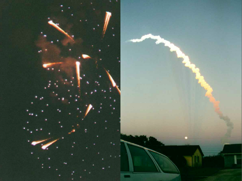 Fireworks/ Shuttle Launch from my Childhood Front Yard