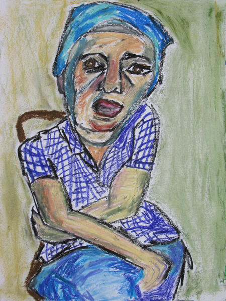 Self Portrait, hommage to Max Beckmann