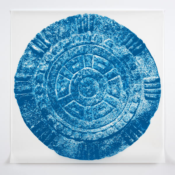 elestial Body-ody-ody series, Aztec Disk, Turquoise, 2023