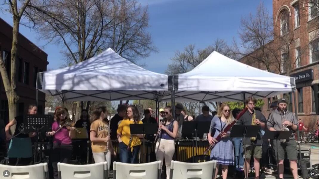 Performing In C with students at the University of Idaho