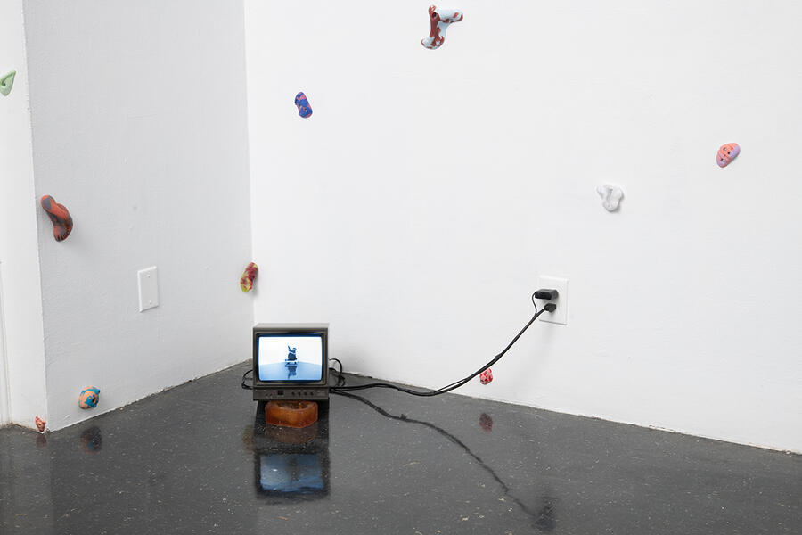 Grope, 2020. silicone, metal hardware, carpet dimensions variable 