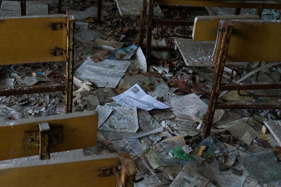 Untitled drawing in Chernobyl Papers, group show by New Scenario (Pripyat, UA and online)