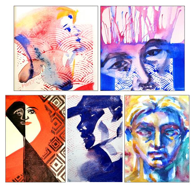 Mini face compositions