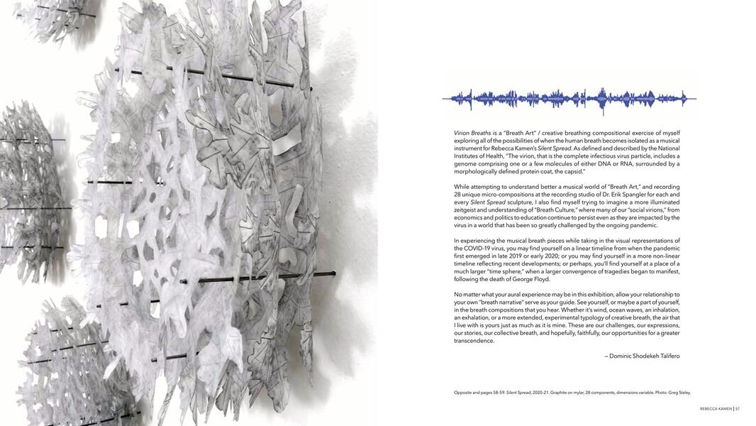 Breath Art Bronchi IV (Conceptual Breath + Visual Art): Virion Breaths composed by Shodekeh for Rebecca Kamen's Reveal: The Art of Reimagining Scientific Discovery @ The American University Museum, August 28 - December 12, 2021.