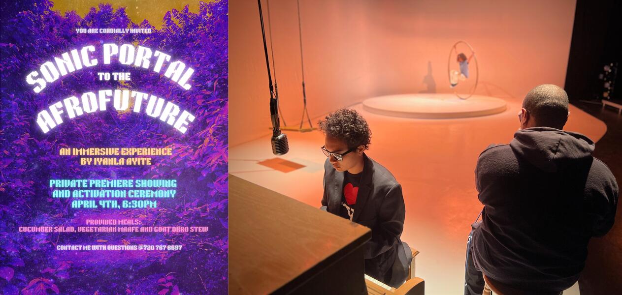 Anti-Racist Creative Interventions Exhibit C (Community Commissions): Breath Altar' installation created for Iyanla Ayite's senior capstone Sonic Portal to the Afrofuture in 2025. Additional interview conducted & recorded at the Butler Center.